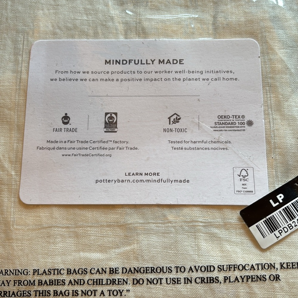 NWT Pottery Barn 3-in-1 Belgian flax Linen drape sheer Curtain 50” x 96” - Picture 4 of 4